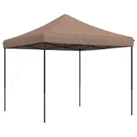 vidaXL Tente de réception pliante Pop-Up brune 292x292x315 cm