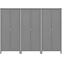 Ebuy24 Tromsø armoire de rangement 6 portes gris.