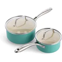 Leben Casserole antiadh sive en c ramique saine GreenLife Artisan 1QT et 2QT S