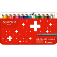 Caran d'Ache Boîte métal de 40 crayons de couleurs Swisscolor