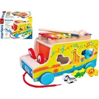 Bino Voiture à encastrer en bois avec xylophone
