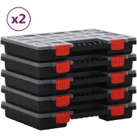 vidaXL boîtes d'assortiment 10 pcs. 34,5x25x5 cm polypropylène