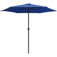 The Living Store Parasol avec mât en aluminium 270 x 246 cm bleu azur