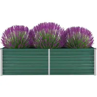 vidaXL Lit surélevé de jardin Acier galvanisé 160x40x45 cm Vert