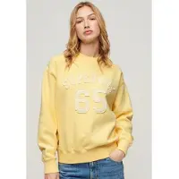 Superdry Applique Athletic Loose Sweatshirt Jaune XS Femme