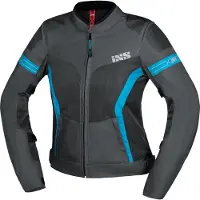 IXS Sport Veste femme Trigonis-Air gris foncé-gris-turquoise - 3XL