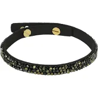 Adore Bracelet Femme - LUXE - 5375579 - Cuir Noir - Doré - Autre Fermoir