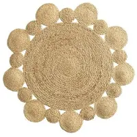 Douceur d'intérieur tapis rond, diamètre 90 cm, jute ajoure, cordou (90 cm)