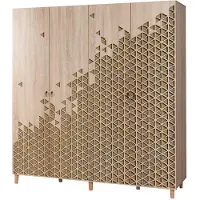 Skye Decor , maj-120, armoire, chêne Sonoma, panneaux de particules 100 % mélaminés, 180 x 52 x 192 cm