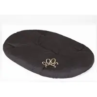 TexCorp Coussin ovale pour chien R7 - 80×60 cm, coussin robuste & lavable pour animaux domestiques, OEKO-TEX, idéal pour les grands chiens | Noir