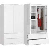 Akord Armoire Blanc/Blanc Brillant 90X51X180