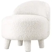 Hannah Home , Moouv- FLF1325, Blanc, Pouf classique, 100% Fourrure artificielle