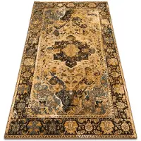 Rugsx Tapis en laine POLONIA Dukato Ornement Cognac beige 200x300 cm