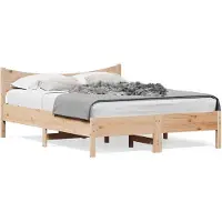 vidaXL Lit en bois massif sans matelas 120x190 cm pin