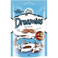 Dreamies 6x60 g une friandise au saumon délicieux pour chat