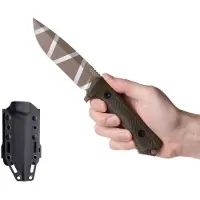 Acta Non Verba ANV P250 P250-005 Cerakote Coyote Camo Sleipner, Olive GRNPU, couteau de survie