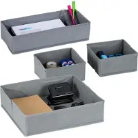 Relaxdays Organiseur-de-tiroirs (35 cm, 4x)