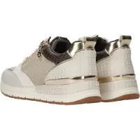 Tamaris Baskets basses chamois / brun foncé / or / blanc