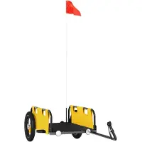vidaXL Remorque pour vélo Jaune Tissu Oxford et fer