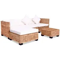 vidaXL Ensemble de canapés 14 pièces rotin naturel