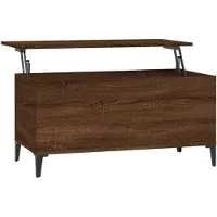 vidaXL Table basse marron imitation chêne 90x44,5x45 cm Bois composite
