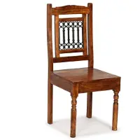 The Living Store Chaises de salle à manger 6 pcs. Bois massif avec finition palissandre
