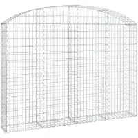 vidaXL Gabion avec arc surélevé 200x30x140/160 cm Fer galvanisé