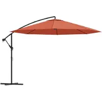 vidaXL Parapluie avec mât en aluminium 350 cm couleur terracotta