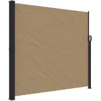 vidaXL Marquise latérale extensible Taupe 180x500 cm