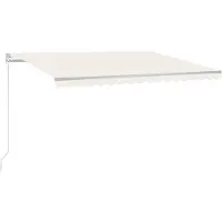 vidaXL Store manuel rétractable 450x300 cm Crème
