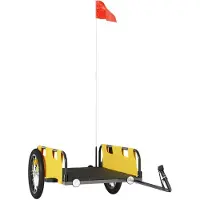 vidaXL Remorque pour vélo Jaune Tissu Oxford et fer