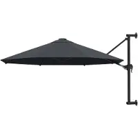 vidaXL Parasol à montage mural avec mât métallique 300 cm Anthracite