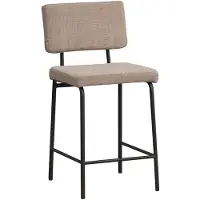 Sonstiges Bronx71 Tabouret de bar Espen tissu recyclé taupe 64 - 77 cm