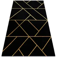 Rugsx Tapis EMERALD exclusif 1012 glamour, élégant géométrique noir / or 80x150 cm