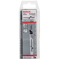 Bosch T 234 X Progressor Wood Jigsaw Blade Set 25 Units Argenté