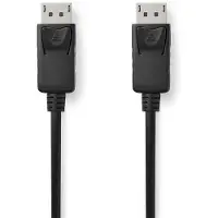 Nedis Câble Displayport Ccgb37014bk10 Dp M-dp M 8k Nickelé 1 M 60hz