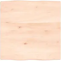 vidaXL Dessus de table bois chêne massif non traité bordure assortie