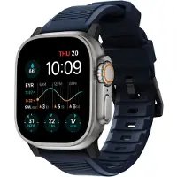 Nomad Bracelet robuste FKM pour Apple Watch | 44/45/46/49 mm - Noir / Bleu
