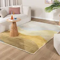 FRAAI Tapis moderne | Field Jaune | 140x200cm | Jaune | Rectangulaire | Tapis