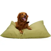 Maxxpro Lit pour chien Coussin pour chien 70 x 100 cm Grand tapis pour chien Couverture pour chien avec fermeture éclair Polyester et microfibre Vert
