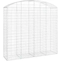 vidaXL Gabion avec arche haute 200x50x180/200 cm Fer galvanisé