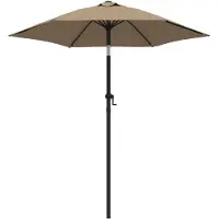 The Living Store Parasol Taupe 200 x 224 cm Aluminium