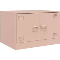 vidaXL Table basse rose 67x50x44 cm acier
