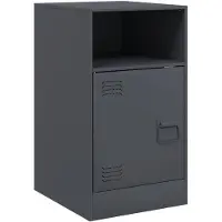vidaXL Table de chevet anthracite 34,5x39x62 cm acier