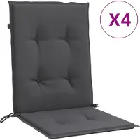 vidaXL Coussins de chaise basse 4 pcs Mélange Anthracite 100x50x4cm Tissu