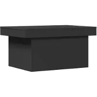 vidaXL Table basse noire 80x55x40 cm bois composite