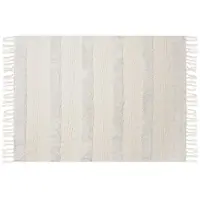 Beliani Couverture Raebareli Coton 130 X 180 Cm Blanc