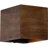 QAZQA Applique murale intelligente en bois de noyer avec Wi-Fi G9 - Transfer