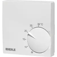 Eberle Controls Thermostat d'ambiance RTR S 6124 6, Slimline Régulateur de température ambiante, Thermostat, Blanc