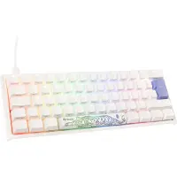 Ducky One 2 Pro Mini Rgb Cherry Silent Red Gata-2648 Gaming Keyboard English Blanc